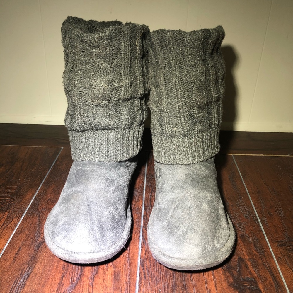 COPY - Grey Knitted Winter Boots